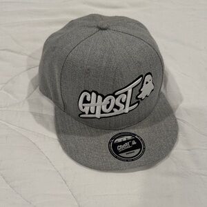 Ghost Snapback Hat in Grey with Embroidered Logo
